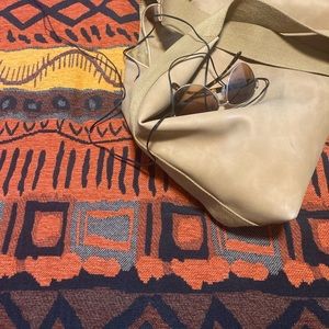 African acrylic-polyester throw/rug.